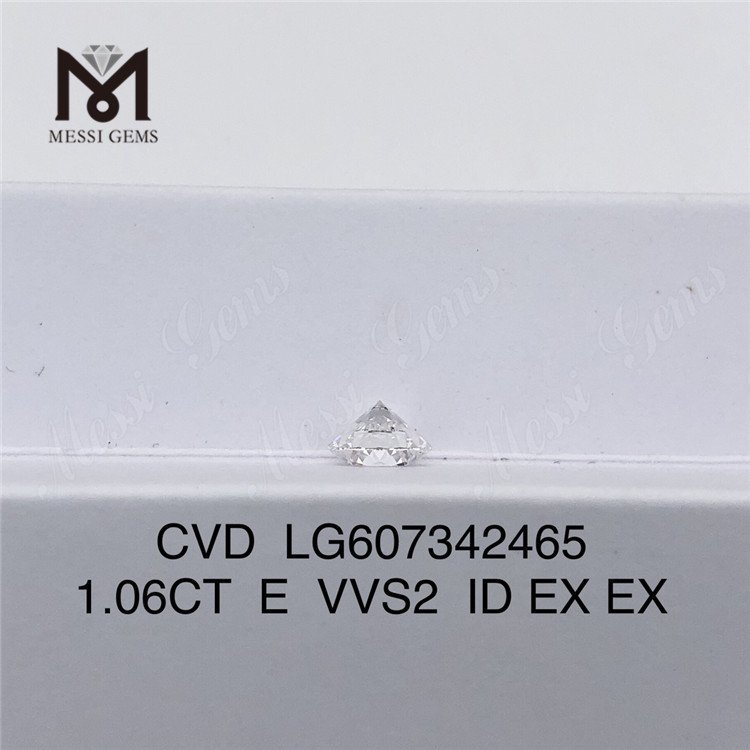 1.06CT CVD E VVS2 precio de diamante cultivado en laboratorio de 1 quilate para B2B 丨Messigems LG607342465 