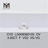 3.05CT F VS2 OV Diamantes sueltos con certificación IGI al por mayor de origen ético y corte experto丨Messigems LG608380105