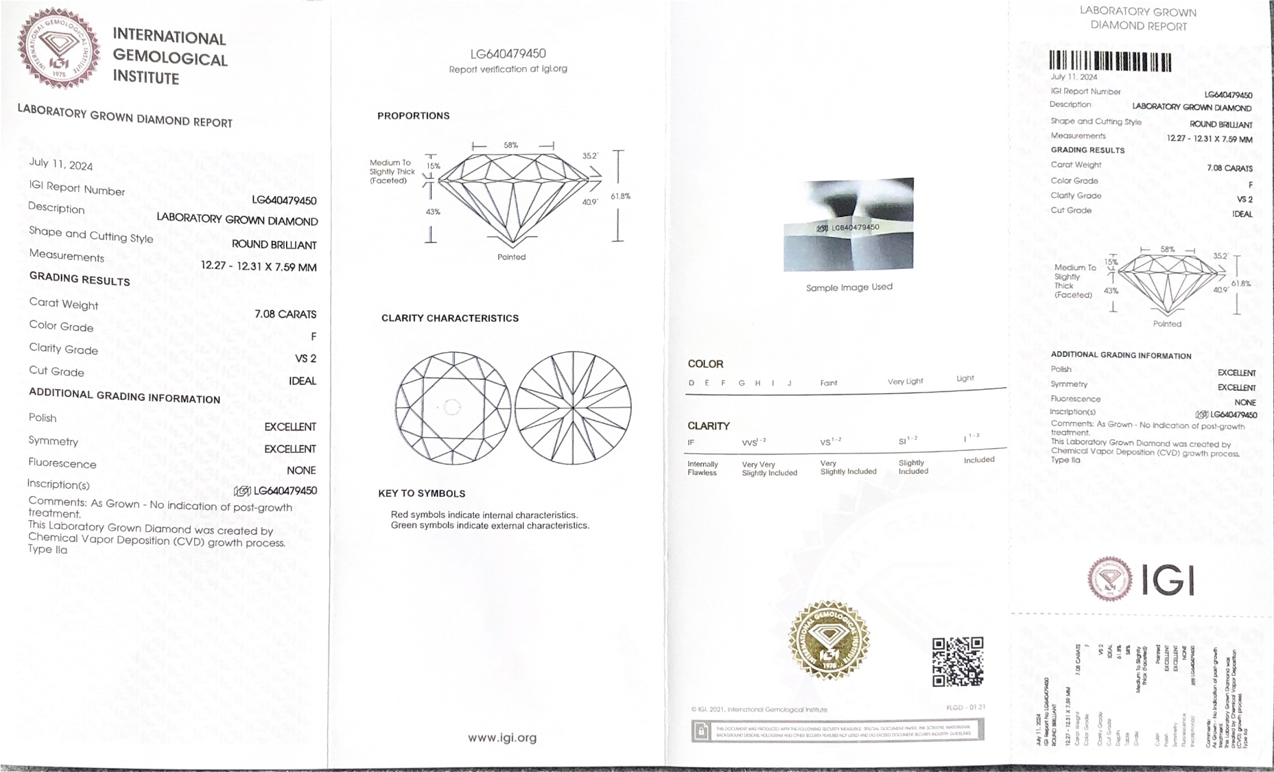 diamantes de laboratorio igi de 7 quilates