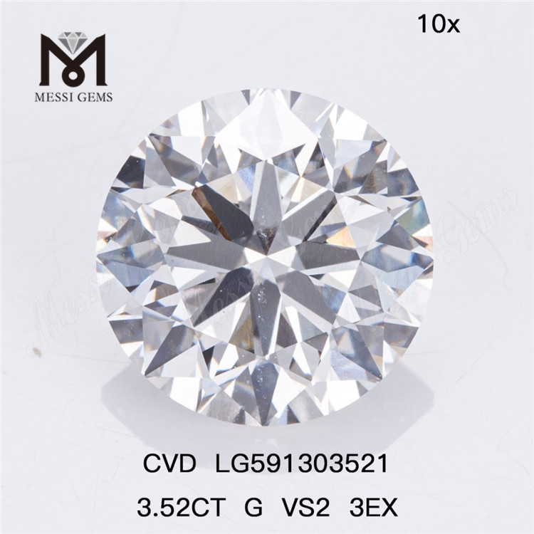 3.52CT G VS2 3EX CVD Diamantes creados en laboratorio a granel La calidad cumple con la cantidad LG591303521 丨Messigems