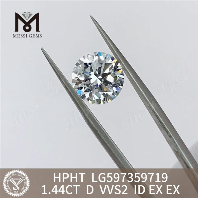 1.44CT D VVS2 ID EX EX Diamantes fabricados en laboratorio al por mayor Su ventaja competitiva HPHT LG597359719丨Messigems