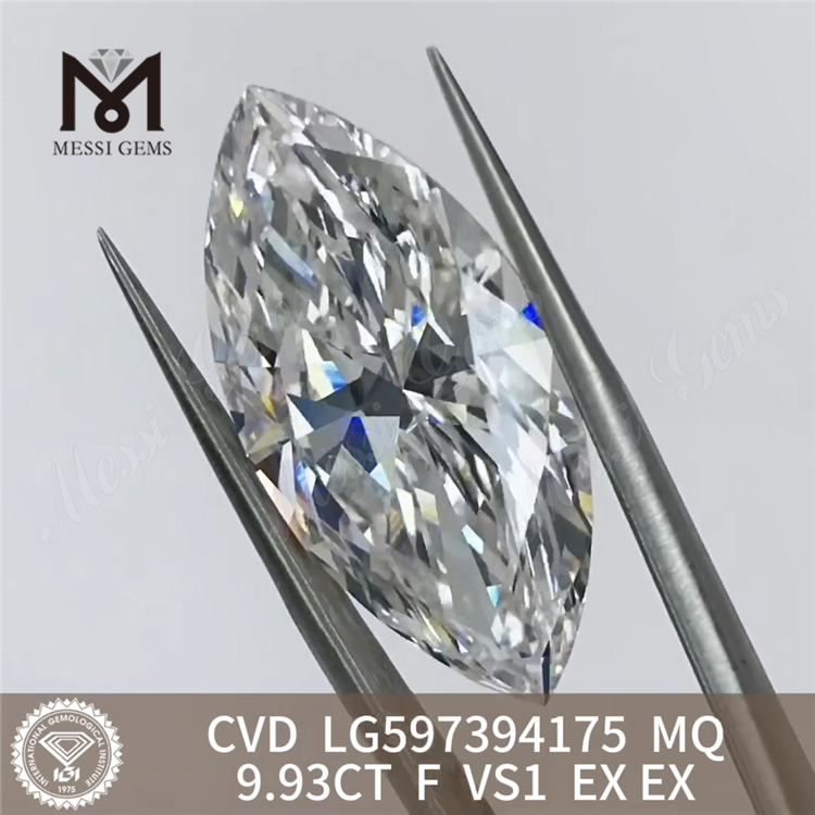 9.93CT F VS1 EX EX Levante su inventario con diamantes cultivados en laboratorio MQ CVD LG597394175 丨Messigems