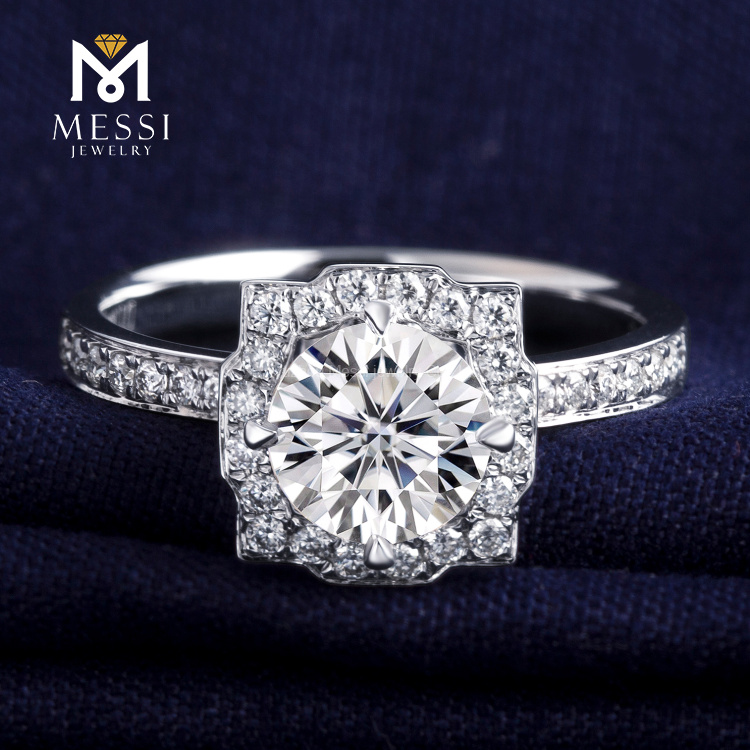 1ct moissanite anillo de bodas para mujeres