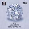 1.07ct D VVS2 RD diamante creado en laboratorio HTHP