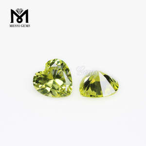 Corte de corazón de piedras preciosas sueltas 5X5mm Juego de colores o circonita cúbica de peridoto de fuego