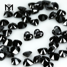 Piedras de zirconia cúbica negra de 5 x 5 mm con corte de corazón a precio mayorista