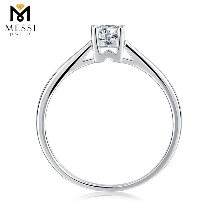 1ct mujer solitario moissanite anillo moda 925 anillo de plata esterlina