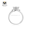 Venta caliente 18k chapado en oro 925 joyería de plata esterlina moissanite anillo de compromiso de diamantes