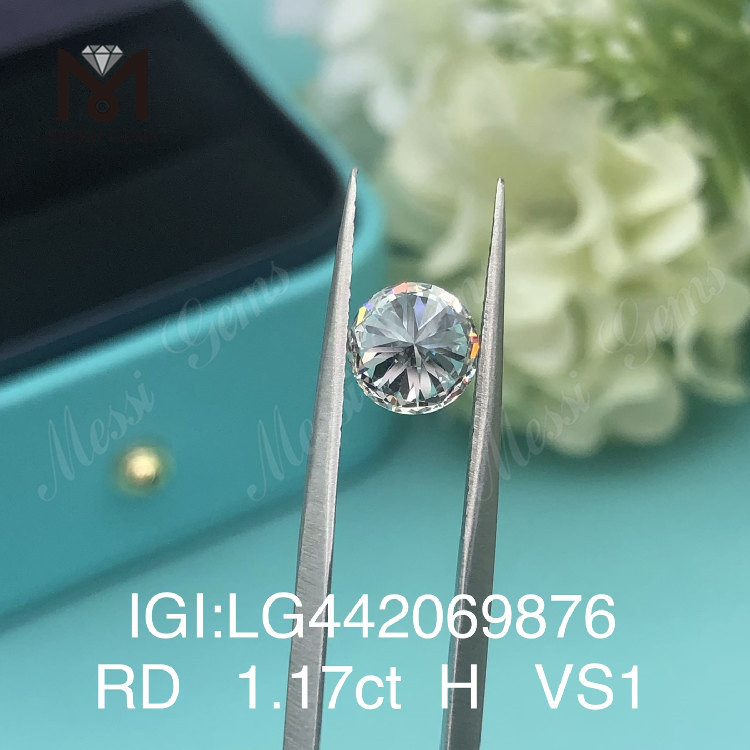 Diamante de laboratorio BRILLANTE redondo H VS1 IDEAL de 1,17 quilates