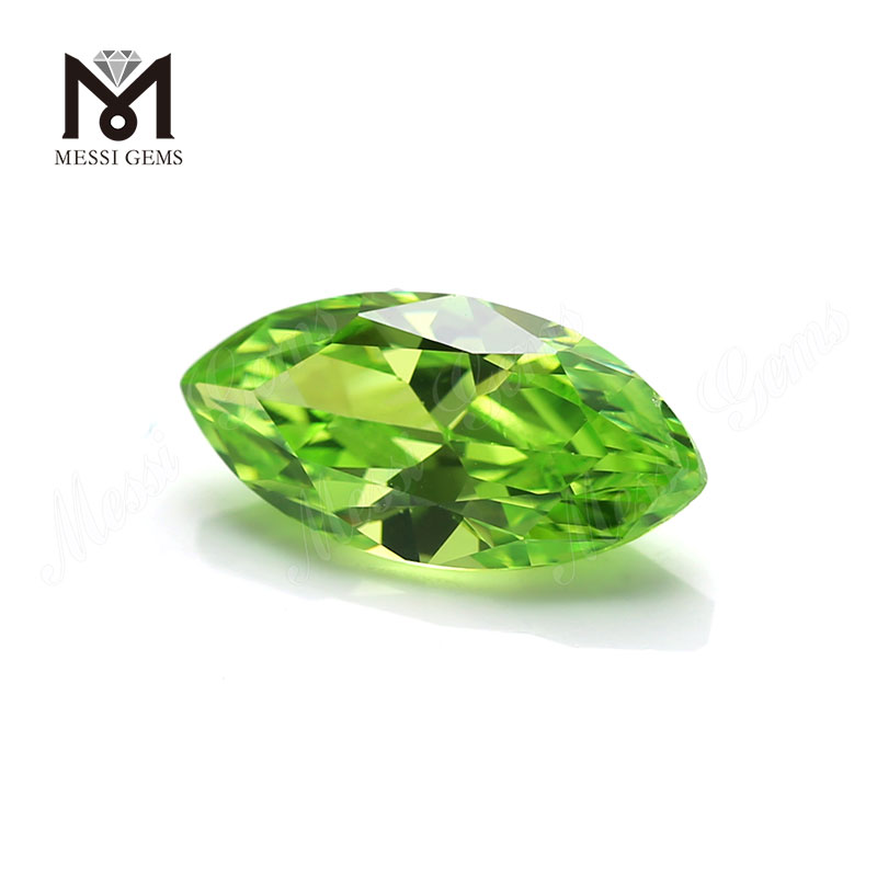 fábrica verde manzana marquise zirconia cúbica sintética suelta cz piedra