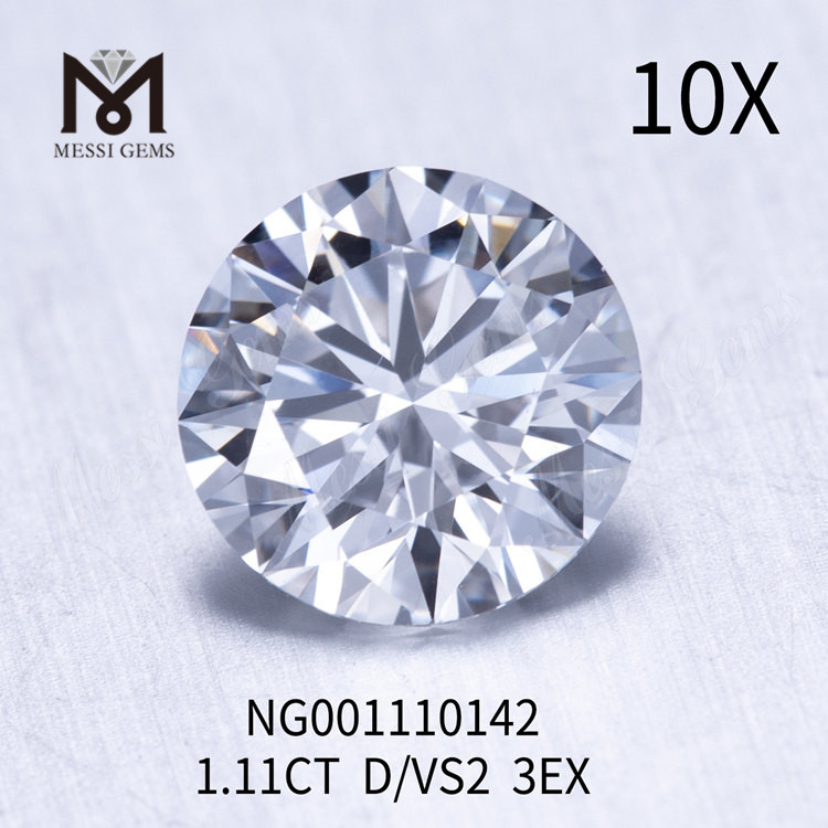 1.11ct VS2 RD D EX Precio del diamante de laboratorio cortado por quilate