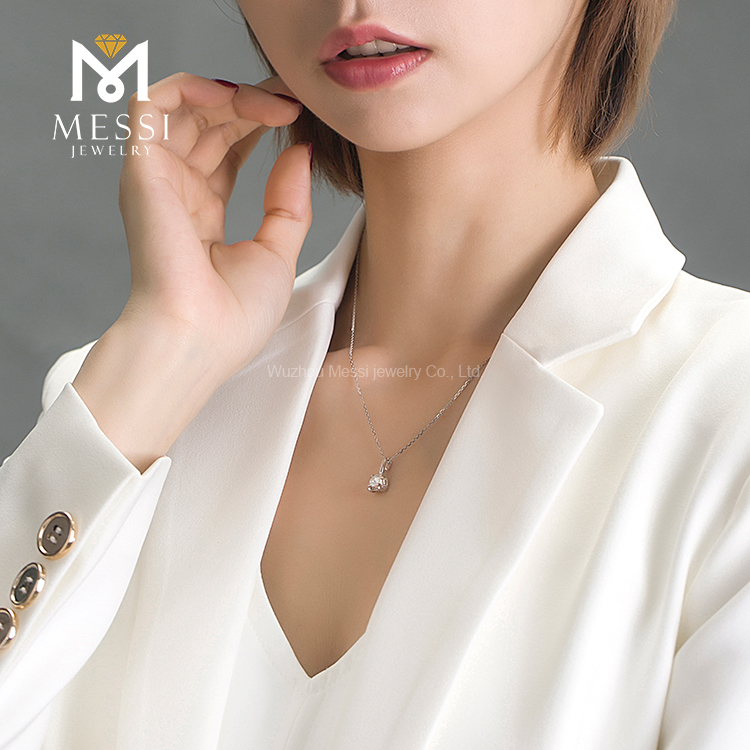 Joyería de oro real moissanite