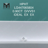 0.90 quilates D Redondo BRILLANTE IDEL Corte vvs1 diamante creado en laboratorio