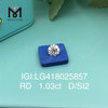 Diamantes cultivados en laboratorio VG redondos de 1,03 CT D/SI2