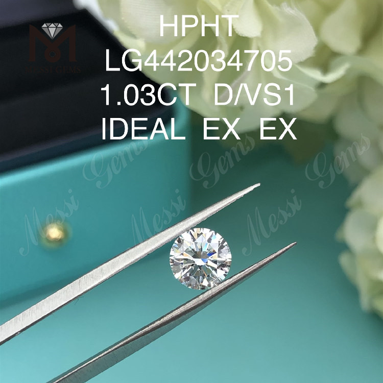1,03 quilates D VS1 IDEAL EX EX Diamantes hechos por humanos redondos