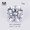0,53 quilates D VS1 3EX diamantes redondos sueltos cultivados en laboratorio comprar en línea precio de fábrica
