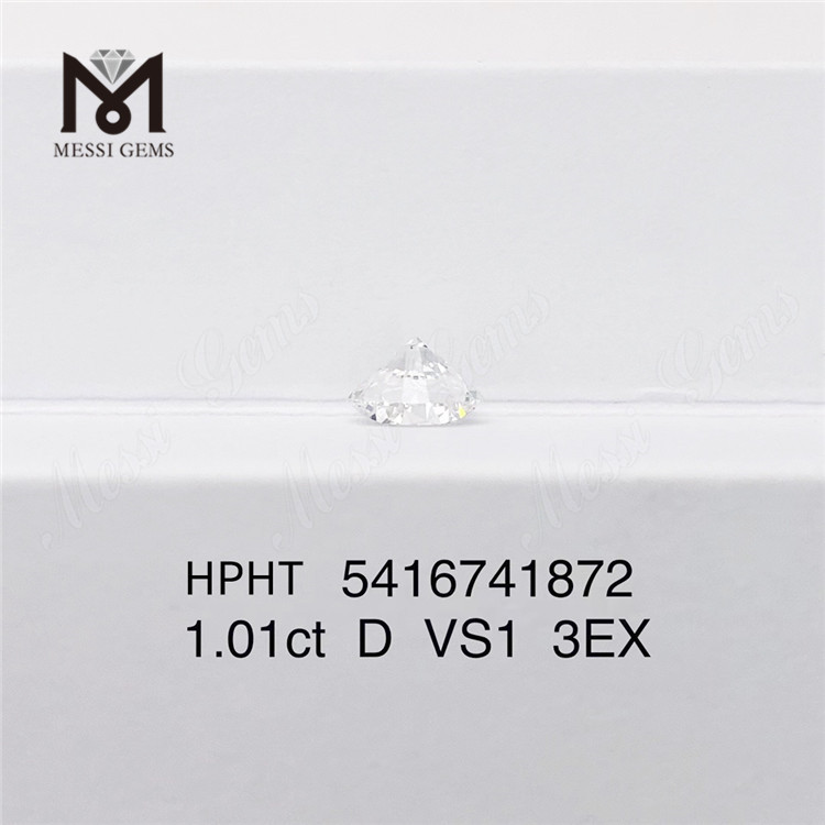 Diamante de laboratorio hpht redondo de 1,01 quilates al por mayor D VS 3EX diamante hecho por el hombre a la venta