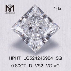 0.80ct Lab Grown Diamond SQ D VS2 HPHT diamante al por mayor precio al por mayor