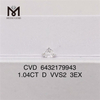 1.04CT D VVS2 3EX redondo Diamante cultivado en laboratorio CVD IGI