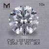 1.20ct VS diamante de laboratorio cvd suelto barato G 3EX 1 quilate diamante hecho por el hombre precio barato