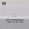 1.13ct D VS1 Diamante cultivado en laboratorio HPHT 3EX de corte brillante redondo sintético suelto para anillo