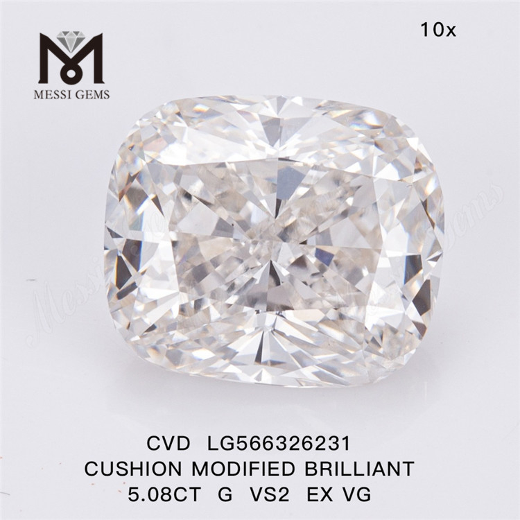 5.08CT G VS2 EX VG CUSHION diamante artificial precio CVD LG566326231