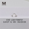 3.10ct CVD H color vs1 ID EX EX diamante sintético precio mayorista