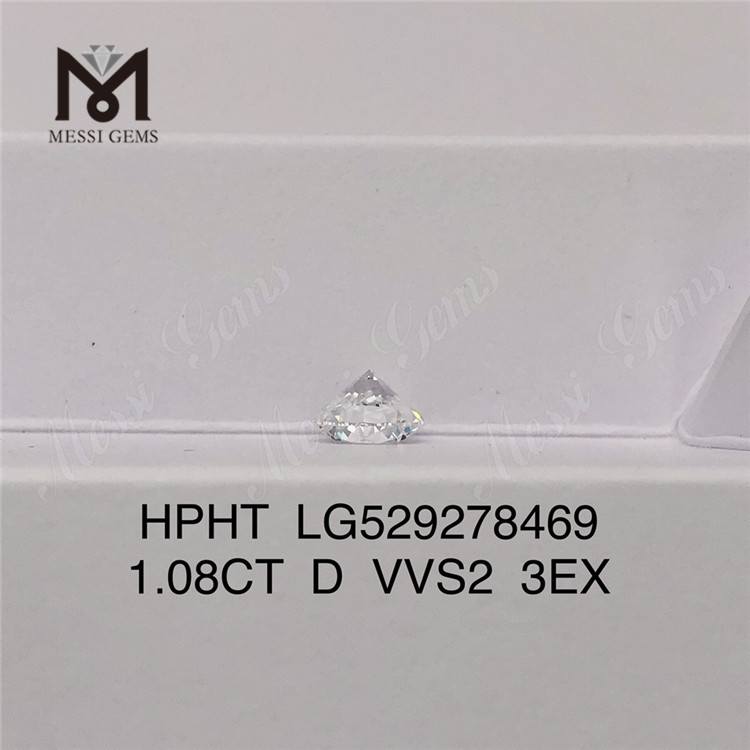 1,08 ct D VVS2 3EX Precio redondo para diamantes cultivados en laboratorio