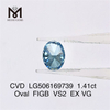 Diamante cultivado en laboratorio IGI VS2 EX de talla OVAL de 1,41 quilates
