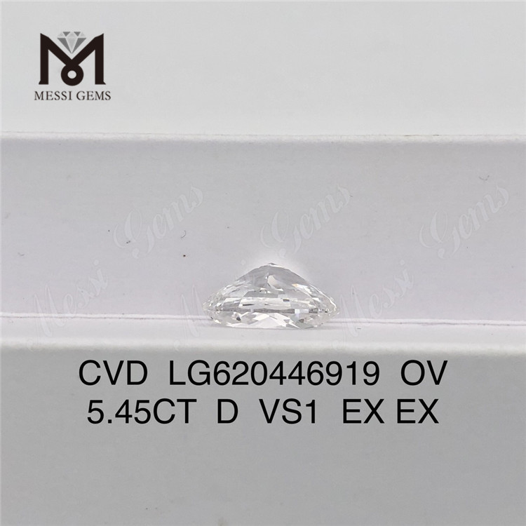5.45CT D VS1 CVD OV diamantes fabricados al por mayor 丨Messigems LG620446919 