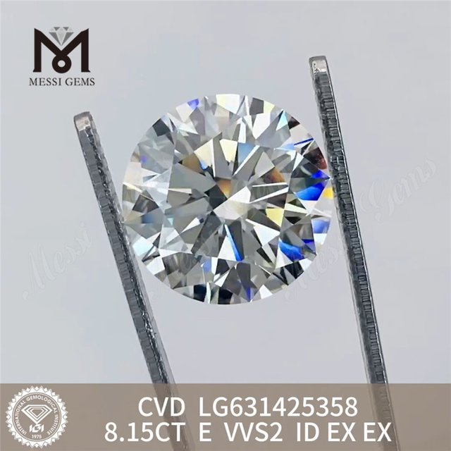 8.15CT E VVS2 ID diamantes fabricados sueltos CVD LG631425358丨Messigems