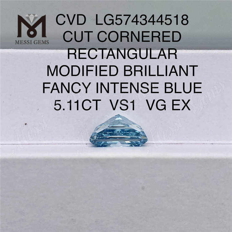 5.11CT VS1 VG EX CVD CORTADO RECTANGULAR MODIFICADO BRILLANTE Fancy Blue Diamond LG574344518