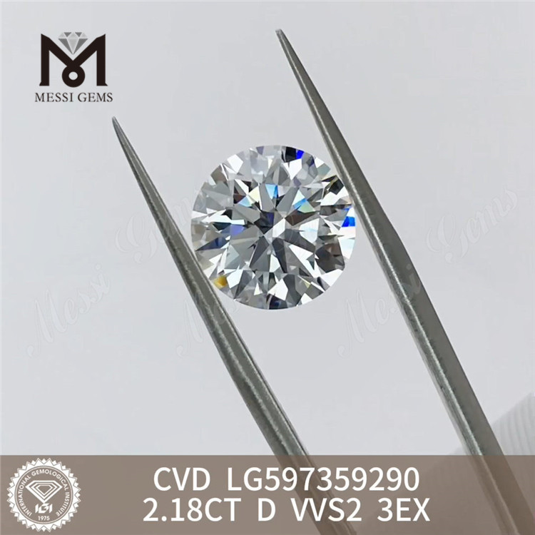 2.18CT D VVS2 3EX Deslumbrante Vvs Cvd Precio de diamante cultivado en laboratorio LG597359290 