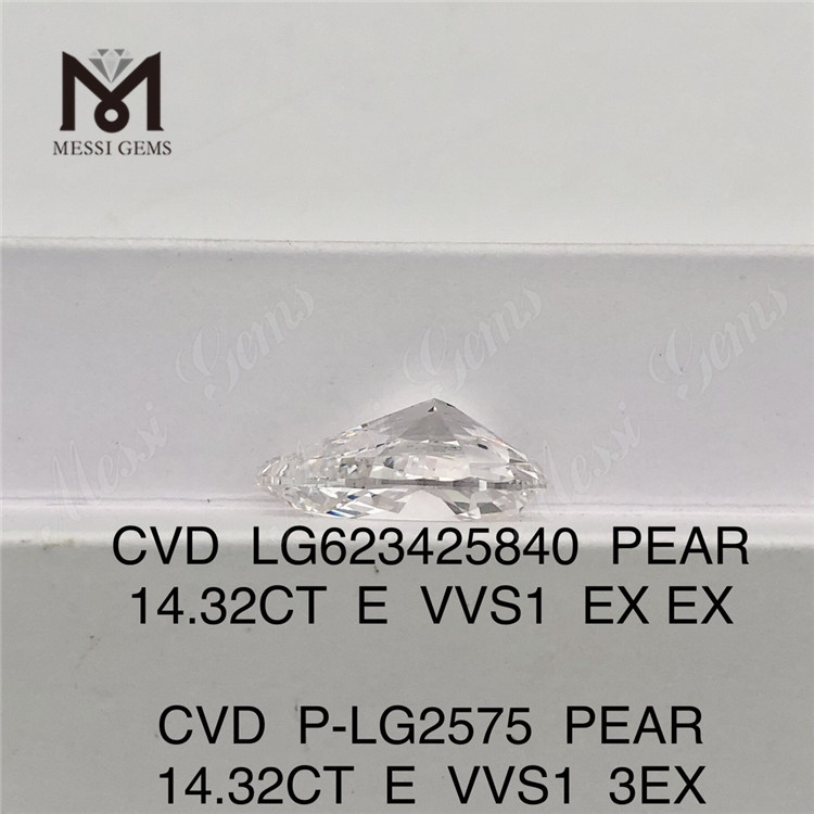 14.32CT PEAR E VVS1 CVD 14ct diamante de laboratorio en venta 丨Messigems LG623425840 
