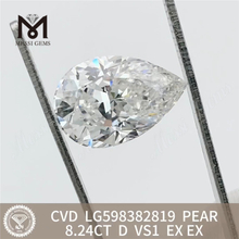 8.24CT D VS1 PEAR CVD diamantes fabricados en laboratorio Precio al por mayor 丨Messigems LG598382819
