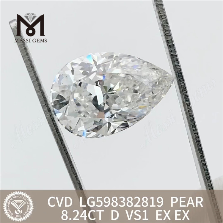 8.24CT D VS1 PEAR CVD diamantes fabricados en laboratorio Precio al por mayor 丨Messigems LG598382819