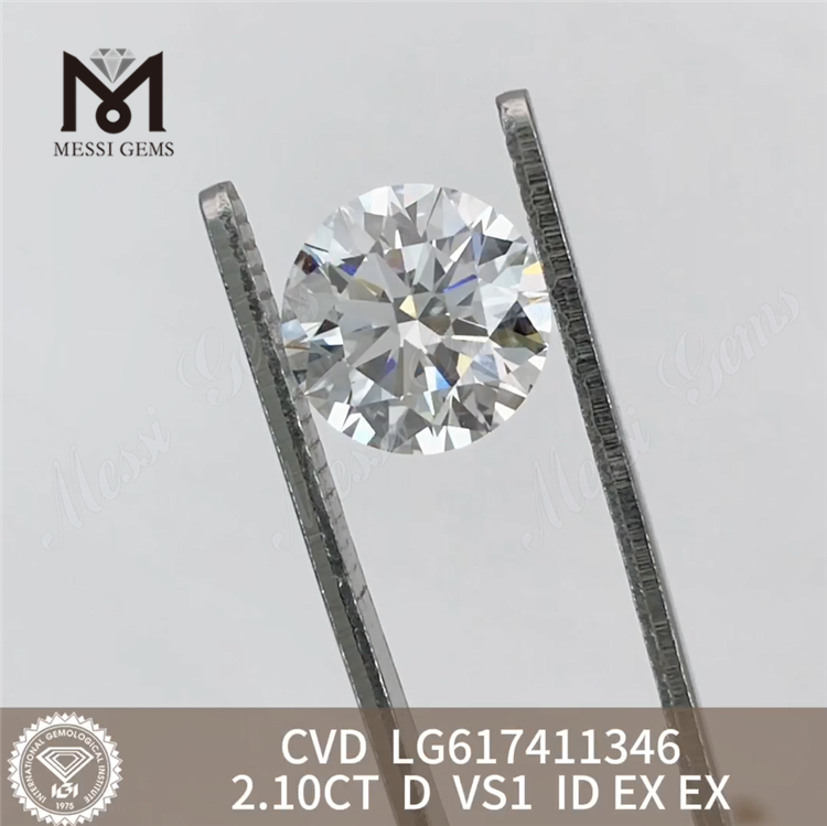 2.10CT D VS1 ID EX EX CVD Diamantes fabricados Precio al por mayor LG617411346