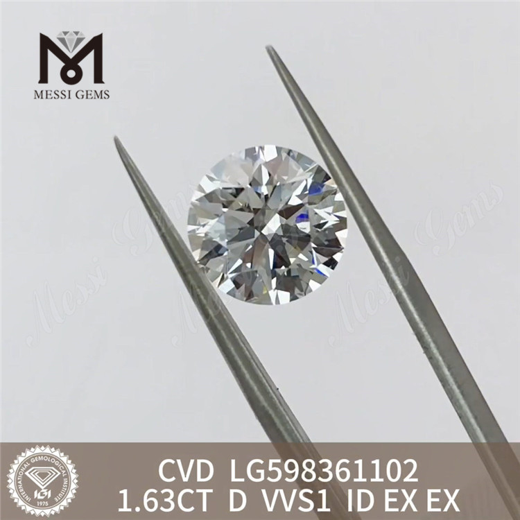 1.63CT D VVS1 ID EX EX Cvd Diamante al por mayor para diseñadores de joyería 丨Messigems LG598361102