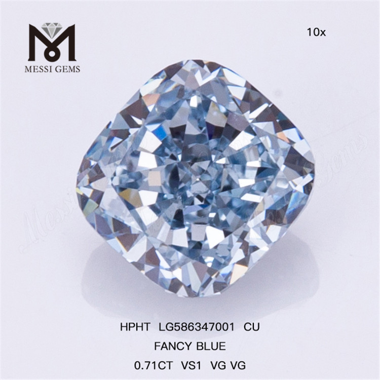 0.71CT VS1 VG VG CU AZUL DE LUJO El diamante azul Hpht LG586347001