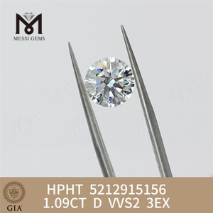 1.09CT D VVS2 3EX HPHT GIA diamantes no extraídos 5212915156丨Messigems 