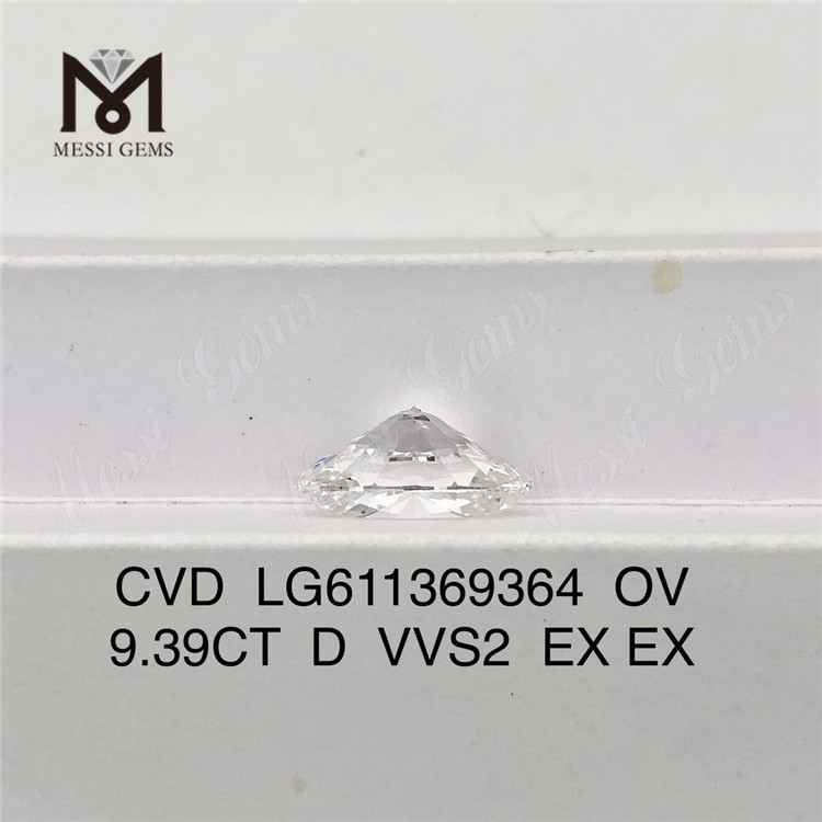 Diamantes creados en laboratorio de 9,39 CT OV D VVS2 LG611369364 丨 Messigems