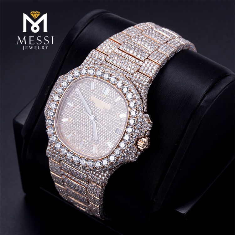 reloj cartier con diamantes moissanita