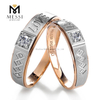 Anillos de pareja de diamantes cultivados EX Lab para compromiso Anillos de boda para parejas