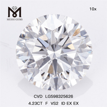 4.23CT F VS2 ID EX EX Su fuente de diamantes fabricados en laboratorio a granel CVD LG598325626丨Messigems