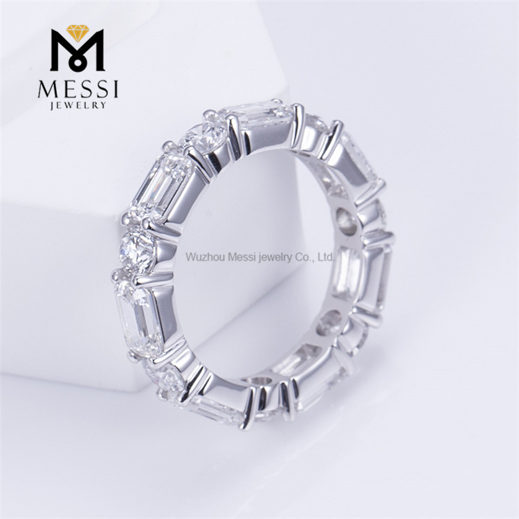 Anillos de compromiso de diamantes cultivados PT950 6.2G Belleza ética para toda la vida
