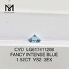 1.52CT VS2 FANCY INTENSE BLUE Diamantes cultivados en laboratorio con certificación IGI 丨Messigems CVD LG617411208