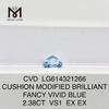 2.38CT VS1 COJÍN FANCY VIVID BLUE Diamantes certificados cultivados en laboratorio igi 丨Messigems CVD LG614321266