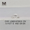 5.11CT E OV VS2 CVD diamantes fabricados en laboratorio LG631472913 丨Messigems