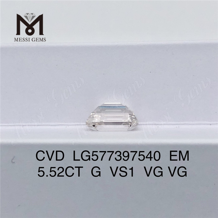 5.52ct G VS1 VG CVD Laboratorio Emerald Diamantes cultivados LG577397540 丨 Messigems CVD