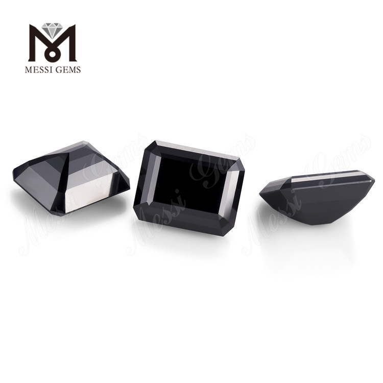 6 * 8 mm OCT moissanite sintético negro moissanite proveedor de piedras preciosas al por mayor